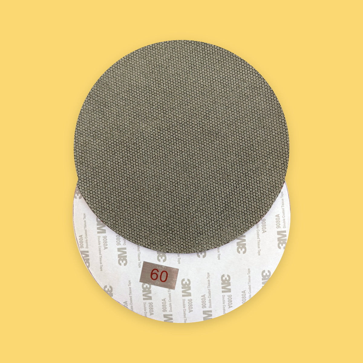 Tuga Diamond Sanding Disc, 60 grit, 6 in with adhesive liner